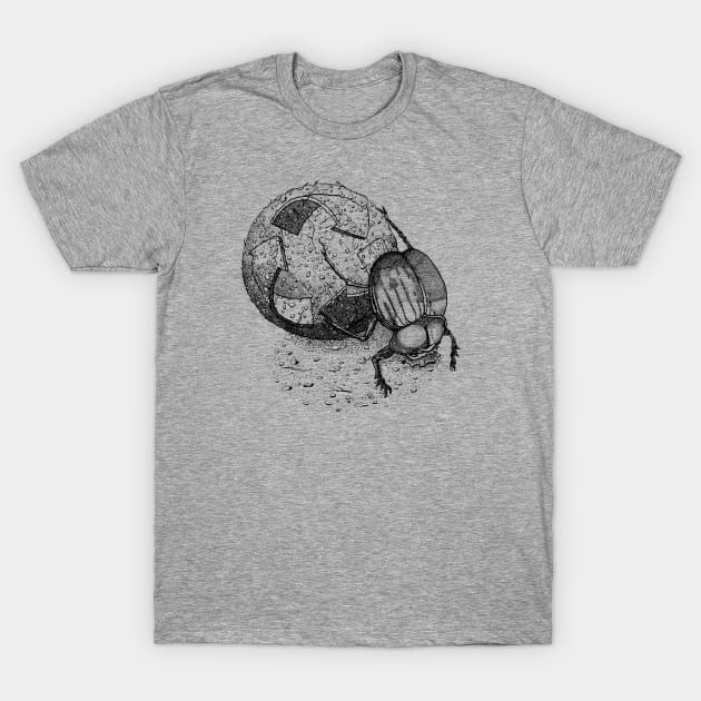 "Dung Beetle" T-Shirt by Collywobbles Originals